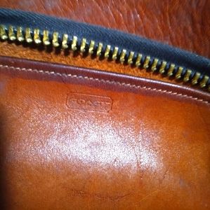 Rare Vintage Coach Orange leather handbag